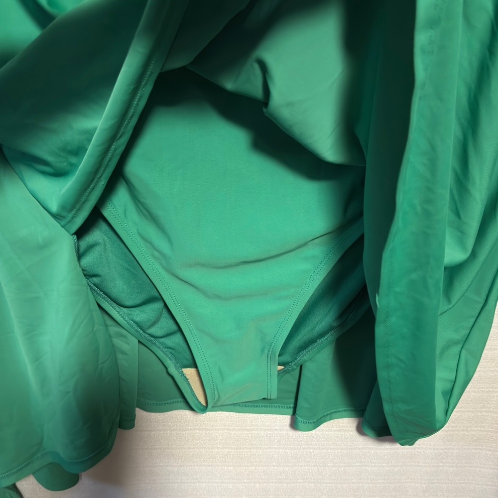 NWT Old Navy UPF Side-Tie Swimsuit Dress Beach Cruiser Green 3X Modest Skirted - Picture 8 of 12